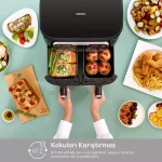 هواپز و سرخکن بدون روغن دوقلوی کاراجا مدل Air pro cook duo Köz - Image 7