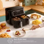 هواپز و سرخکن بدون روغن دوقلوی کاراجا مدل Air pro cook duo Köz - Image 5